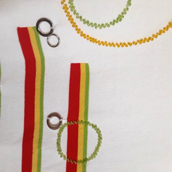 Vintage Nicole Studio Blouse Size 10 Viscose-Nylon Short Sleeve Pullover V-Neck - Picture 2 of 8